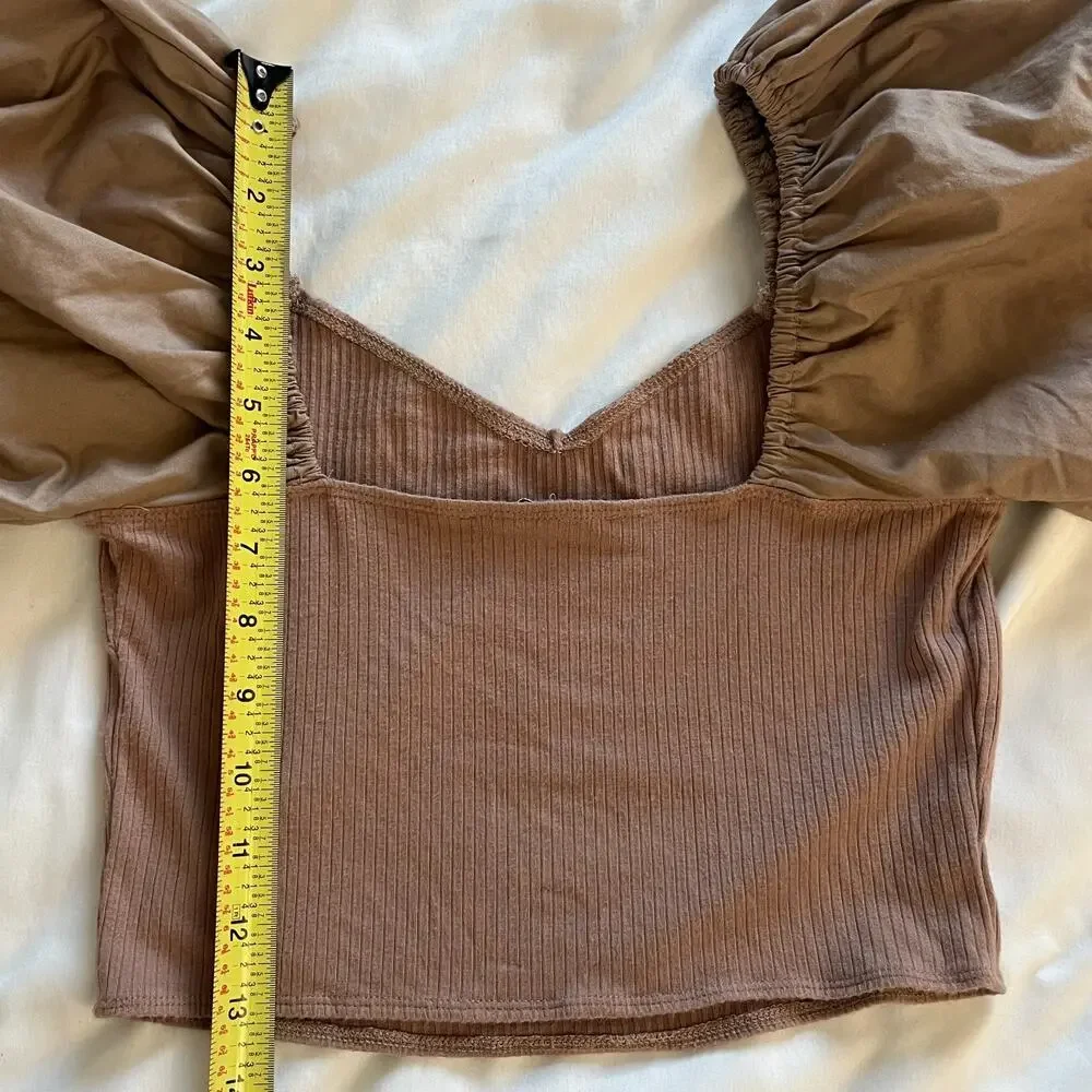 Abercrombie and Fitch Sweetheart Balloon Puff Sleeve Top Small Ren Faire Cottage